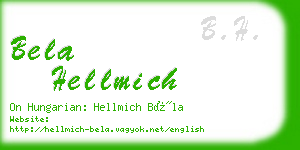 bela hellmich business card